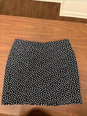 Chico's Black and White Polka Dot Mini Skort